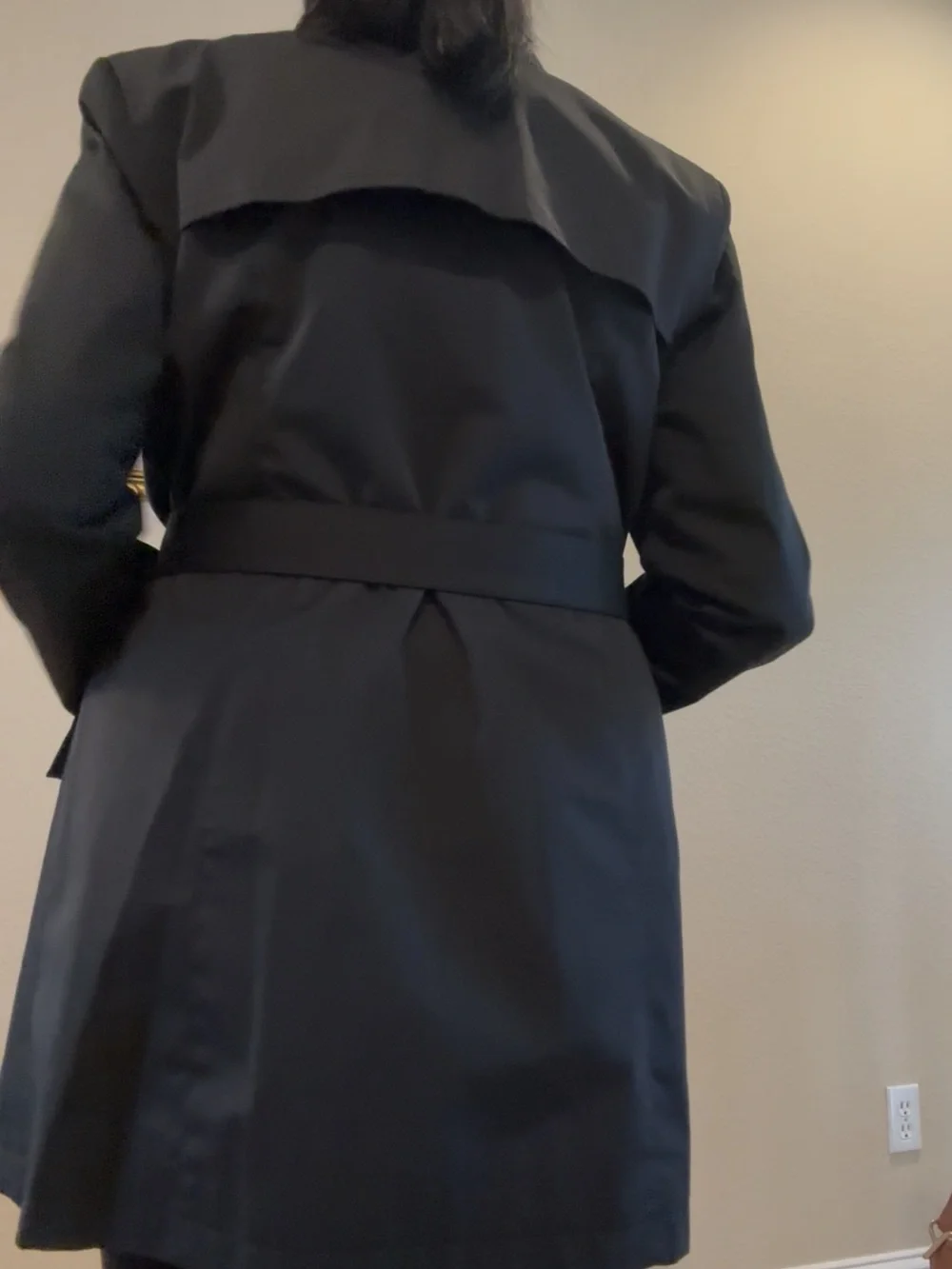 Michael Kors Black Belted Trench Coat